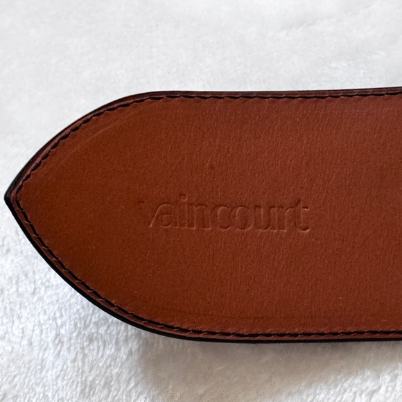 Vaincourt Paris La Merveilleuse Dark Blue Leather Belt main image 5